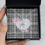 Rising Phoenix Necklace - Valentine Necklace Clan Scott Black White Modern Tartan Gift for Girlfriend, Gift for My Wife Rising Phoenix Necklace
