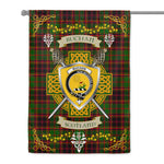 House Flag - Buchan Modern Irish Shield Celtic Cross Tartan Garden Flag St Patrick's Day Garden Flag
