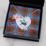 Sea Turtle Necklace Gift for My Beautiful Girlfriend Valentines Necklace Clan Trotter Tartan Blue Turtle Necklace