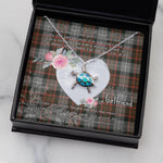 Sea Turtle Necklace Gift for My Beautiful Girlfriend Valentines Necklace Clan MacRae Weathered Tartan Blue Turtle Necklace