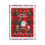 Personalized Gift Tartan Plaid Blanket Clan MacKillop With Funny Santa Snowman Reindeer Merry Christmas Fleece Blanket, Home Living Room, Plaid Blanket, Tartan Blanket, Scottish Blanket, Buffalo fleece blanket, Christmas Blanket
