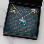 Sea Turtle Necklace To My Beautiful Soulmate Necklace In Your Eyes I Have Found My Home Clan Hope Tartan Blue Turtle Necklace
