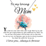 Opal Turtle Necklace - Mom Necklace Gift, To My Loving Mom Neckalce, You Held Me When Times were Tough, You are My Rock
