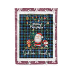 Personalized Gift Tartan Plaid Blanket Clan Guthrie Modern With Funny Santa Snowman Reindeer Merry Christmas Fleece Blanket, Christmas Blanket, Plaid Blanket, Tartan Blanket,Scottish Blanket