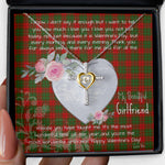 Gift For My Beautiful Girlfriend Necklace Valentine Necklace Clan Cheyne Tartan Cross Dancing Necklace Scottish Tartan Jewelry