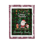 Personalized Gift Tartan Plaid Blanket Clan Beveridge With Funny Santa Snowman Reindeer Merry Christmas Fleece Blanket, Home Living Room, Plaid Blanket, Tartan Blanket, Scottish Blanket, Buffalo fleece blanket, Christmas Blanket