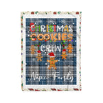 Personalized Gift Tartan Plaid Blanket Clan Napier With Christmas Cookie Baking Crew Christmas Gift Blanket, Plaid Blanket, Christmas Fleece Blanket, Christmas Blanket, Tartan Blanket, Scottish Blanket, Scotland Blanket, Family Name Blanket, Custom Blanket, Personalized Blanket