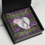 Rising Phoenix Necklace - Valentine Necklace Clan Donaldson Tartan Gift for Girlfriend, Gift for My Wife Rising Phoenix Necklace
