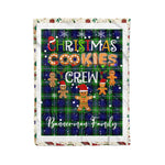 Personalized Gift Tartan Plaid Blanket Clan Bannerman With Christmas Cookie Baking Crew Christmas Gift Blanket, Plaid Blanket, Christmas Fleece Blanket, Christmas Blanket, Tartan Blanket, Scottish Blanket, Scotland Blanket, Family Name Blanket, Custom Blanket, Personalized Blanket