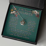 To My Beautiful Soulmate In Your Eyes I Have Found My Home Clan Lammie Tartan Crown Pendant Necklace