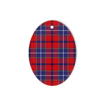 Wishart Dress Tartan Oval Ornaments, Christmas Tree Ornament, Plaid Christmas Ornaments, Ceramic Oval Christmas Tree Decoration, Tartan Oval Ornaments, Christmas Tree Ornament, Plaid Christmas Ornaments, Ceramic Oval Christmas Tree Decoration