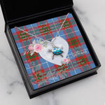 Sea Turtle Necklace Gift for My Beautiful Girlfriend Valentines Necklace Clan Newton Tartan Blue Turtle Necklace