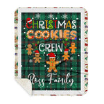Personalized Gift Tartan Plaid Blanket Clan Ross Hunting Modern With Christmas Cookie Baking Crew Christmas Gift Sherpa Blanket, tartan sherpa blanket,buffalo plaid sherpa blanket,christmas sherpa blanket,Christmas Throw Blanket,green plaid sherpa blanket,green sherpa blanket