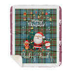 Personalized Gift Tartan Plaid Blanket Clan Paisley With Funny Santa Snowman Reindeer Merry Christmas Gift Sherpa Blanket, blue plaid sherpa blanket,blue tartan sherpa blanket,Buchan,buffalo plaid sherpa blanket,christmas sherpa blanket,Christmas Throw Blanket