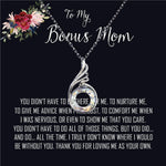To My Bonus Mom Necklace, Thank You For Everything Mother's Day Gift For Mom, Mother's Day Phoenix Rising Necklace