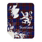 Sherpa Blanket - Tartan Blanket Thistle and Lion Scottish Clan Wedderburn Plaid Blanket, plaid sherpa blanket queen,purple sherpa blanket,queen sherpa blanket,queen size sherpa blanket,red sherpa blanket,scottish tartan blankets,sherpa blanket,sherpa christmas blanket