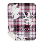 Sherpa Blanket - Tartan Blanket Thistle and Lion Scottish Clan MacPherson Hunting Modern Plaid Blanket, plaid sherpa blanket queen,purple sherpa blanket,queen sherpa blanket,queen size sherpa blanket,red sherpa blanket,scottish tartan blankets,sherpa blanket,sherpa christmas blanket