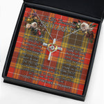 To My Beautiful Soulmate Necklace In Your Eyes I Have Found My Home Clan Buchanan Old Set Weathered Tartan Cross Dancing Necklace