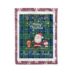 Personalized Gift Tartan Plaid Blanket Clan MacCallum Ancient With Funny Santa Snowman Reindeer Merry Christmas Fleece Blanket, Home Living Room, Plaid Blanket, Tartan Blanket, Scottish Blanket, Buffalo fleece blanket, Christmas Blanket