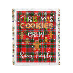 Personalized Gift Tartan Plaid Blanket Clan Spens With Christmas Cookie Baking Crew Christmas Gift Blanket, Plaid Blanket, Christmas Fleece Blanket, Christmas Blanket, Tartan Blanket, Scottish Blanket, Scotland Blanket, Family Name Blanket, Custom Blanket, Personalized Blanket