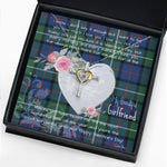 Gift For My Beautiful Girlfriend Necklace Valentine Necklace Clan Davidson of Tulloch Tartan Cross Dancing Necklace Scottish Tartan Jewelry