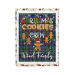 Personalized Gift Tartan Plaid Blanket Clan Wood With Christmas Cookie Baking Crew Christmas Gift Blanket, Plaid Blanket, Christmas Fleece Blanket, Christmas Blanket, Tartan Blanket, Scottish Blanket, Scotland Blanket, Family Name Blanket, Custom Blanket, Personalized Blanket