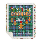 Personalized Gift Tartan Plaid Blanket Clan Morrison Ancient With Christmas Cookie Baking Crew Christmas Gift Sherpa Blanket, tartan sherpa blanket,buffalo plaid sherpa blanket,christmas sherpa blanket,Christmas Throw Blanket,green plaid sherpa blanket,green sherpa blanket