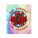 Scotstee Shop - Scotstee Shop Blanket Go,Canada! Tie Dye Rainbow Hippie Fleece Blanket