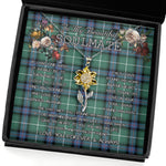 To My Beautiful Soulmate Sunflower Necklace In Your Eyes I Have Found My Home Clan MacDonald Of The Isles Ancient Tartan Jewelry For Girlfriend, Tartan Sunflower Pendant Necklace, Scottish Tartan Jewelry, valentine necklace, necklace girlfriend, necklace for wife, cute necklaces for girlfriend, jewelry for girlfriend, to my soulmate necklace, to my future wife necklace