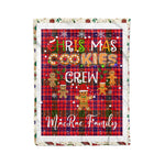 Personalized Gift Tartan Plaid Blanket Clan MacRae With Christmas Cookie Baking Crew Christmas Gift Blanket, Plaid Blanket, Christmas Fleece Blanket, Christmas Blanket, Tartan Blanket, Scottish Blanket, Scotland Blanket, Family Name Blanket, Custom Blanket, Personalized Blanket