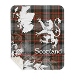 Sherpa Blanket - Tartan Blanket Thistle and Lion Scottish Clan MacRae Hunting Weathered Plaid Blanket, plaid sherpa blanket queen,purple sherpa blanket,queen sherpa blanket,queen size sherpa blanket,red sherpa blanket,scottish tartan blankets,sherpa blanket,sherpa christmas blanket