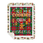 Personalized Gift Tartan Plaid Blanket Clan MacCulloch With Christmas Cookie Baking Crew Christmas Gift Sherpa Blanket, tartan sherpa blanket,buffalo plaid sherpa blanket,christmas sherpa blanket,Christmas Throw Blanket,green plaid sherpa blanket,green sherpa blanket