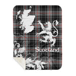 Sherpa Blanket - Tartan Blanket Thistle and Lion Scottish Clan Moffat Plaid Blanket, plaid sherpa blanket queen,purple sherpa blanket,queen sherpa blanket,queen size sherpa blanket,red sherpa blanket,scottish tartan blankets,sherpa blanket,sherpa christmas blanket