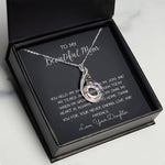 To My Beautiful Mom Necklace, Thank You For Never Ending Love From Daughter, Necklace Gift For Mom, Mother's Day Phoenix Rising Necklace
