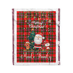 Personalized Gift Tartan Plaid Blanket Clan Maule With Funny Santa Snowman Reindeer Merry Christmas Fleece Blanket, Home Living Room, Plaid Blanket, Tartan Blanket, Scottish Blanket, Buffalo fleece blanket, Christmas Blanket
