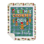 Personalized Gift Tartan Plaid Blanket Clan Irvine With Christmas Cookie Baking Crew Christmas Gift Sherpa Blanket, tartan sherpa blanket,buffalo plaid sherpa blanket,christmas sherpa blanket,Christmas Throw Blanket,green plaid sherpa blanket,green sherpa blanket