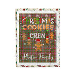 Personalized Gift Tartan Plaid Blanket Clan Hunter 1819 With Christmas Cookie Baking Crew Christmas Gift Blanket, Plaid Blanket, Christmas Fleece Blanket, Christmas Blanket, Tartan Blanket, Scottish Blanket, Scotland Blanket, Family Name Blanket, Custom Blanket, Personalized Blanket