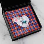 Sea Turtle Necklace Gift for My Beautiful Girlfriend Valentines Necklace Clan Anstruther Tartan Blue Turtle Necklace