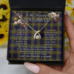 To My Beautiful Soulmate Necklace In Your Eyes I Have Found My Home Clan Clelland Tartan Wishbone Dancing Necklace