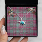 Sea Turtle Necklace To My Beautiful Soulmate Necklace In Your Eyes I Have Found My Home Clan Crawford Ancient Tartan Blue Turtle Necklace, Valentine Necklace Gift for Girlfriend Clan Mitchell Ancient Tartan Sunflower Pendant Necklace, Scottish Tartan Jewelry, valentine necklace, necklace girlfriend, necklace for wife, cute necklaces for girlfriend, jewelry for girlfriend, to my soulmate necklace, to my future wife necklace