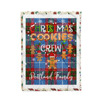 Personalized Gift Tartan Plaid Blanket Clan Pentland With Christmas Cookie Baking Crew Christmas Gift Blanket, Plaid Blanket, Christmas Fleece Blanket, Christmas Blanket, Tartan Blanket, Scottish Blanket, Scotland Blanket, Family Name Blanket, Custom Blanket, Personalized Blanket