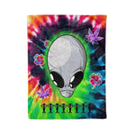 Scotstee Shop - Scotstee Shop Blanket Alien Grey Rainbow Hippie Fleece Blanket