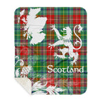 Sherpa Blanket - Tartan Blanket Thistle and Lion Scottish Clan Muirhead Plaid Blanket, plaid sherpa blanket queen,purple sherpa blanket,queen sherpa blanket,queen size sherpa blanket,red sherpa blanket,scottish tartan blankets,sherpa blanket,sherpa christmas blanket