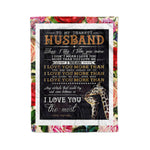 Scotstee Shop - Personalized Gift Love Quote For My Husband Gift Letter For Him Funny Couple Giraffe Gift Fleece Blanket
