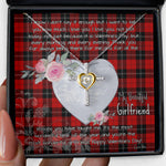 Gift For My Beautiful Girlfriend Necklace Valentine Necklace Clan Ramsay Red Tartan Cross Dancing Necklace Scottish Tartan Jewelry