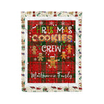 Personalized Gift Tartan Plaid Blanket Clan MacQuarrie With Christmas Cookie Baking Crew Christmas Gift Blanket, Plaid Blanket, Christmas Fleece Blanket, Christmas Blanket, Tartan Blanket, Scottish Blanket, Scotland Blanket, Family Name Blanket, Custom Blanket, Personalized Blanket