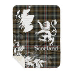 Sherpa Blanket - Tartan Blanket Thistle and Lion Scottish Clan MacKenzie Weathered Plaid Blanket, plaid sherpa blanket queen,purple sherpa blanket,queen sherpa blanket,queen size sherpa blanket,red sherpa blanket,scottish tartan blankets,sherpa blanket,sherpa christmas blanket