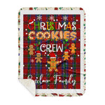 Personalized Gift Tartan Plaid Blanket Clan Sinclair With Christmas Cookie Baking Crew Christmas Gift Sherpa Blanket, tartan sherpa blanket,buffalo plaid sherpa blanket,christmas sherpa blanket,Christmas Throw Blanket,green plaid sherpa blanket,green sherpa blanket