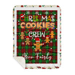 Personalized Gift Tartan Plaid Blanket Clan Kerr Modern With Christmas Cookie Baking Crew Christmas Gift Sherpa Blanket, tartan sherpa blanket,buffalo plaid sherpa blanket,christmas sherpa blanket,Christmas Throw Blanket,green plaid sherpa blanket,green sherpa blanket