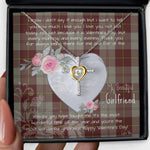 Gift For My Beautiful Girlfriend Necklace Valentine Necklace Clan Cunningham Burgundy Tartan Cross Dancing Necklace Scottish Tartan Jewelry